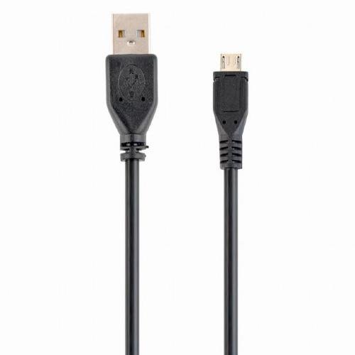 Cablu alimentare si date Gembird, USB 2.0 (T) la Micro-USB 2.0 (T), 1m, Negru, CCP-mUSB2-AMBM-1M