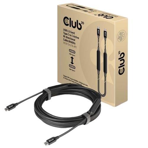 Cablu bidirectional activ Club3D, USB3.2 Gen2 tip C, 8K60Hz M/M, 5m, Negru
