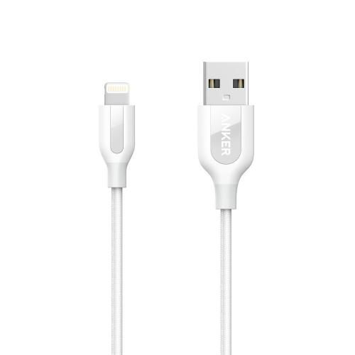 Cablu de date Anker A8122G21, USB - Lightning, 1.8m (Alb)