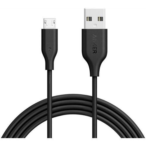 Cablu de date Anker PowerLine, USB - MicroUSB, 1.8m (Negru)
