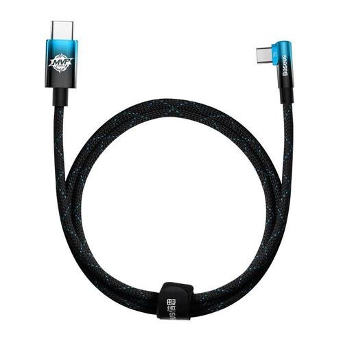 Cablu de date Baseus MVP Elbow, USB Type-C, Quick Charge 100W, 5A, 1m, Albastru