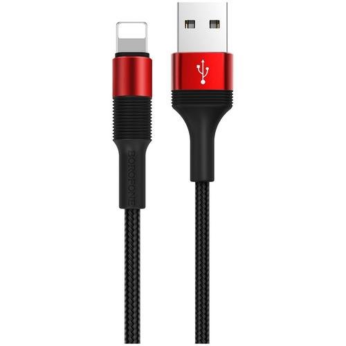 Cablu de Date Borofone BX21 Outstanding, USB la Lightning, 1m, 2.4A, Negru