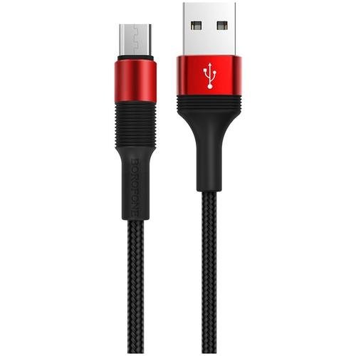 Cablu de Date Borofone BX21 Outstanding, USB la MicroUSB, 1m, 2.4A, Negru