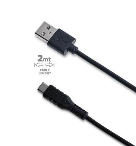 Cablu de date CCelly USB-C2M, USB-A - USB-C, 15W, 2m (Negru)