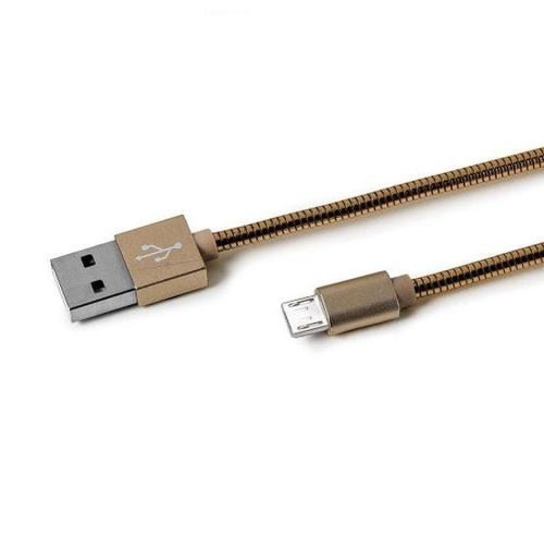 Cablu de date Celly USBMICROSNAKEGD, USB-A - MicroUSB, 12W, 1m (Auriu) 