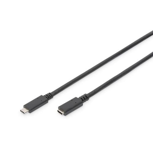 Cablu de date Digitus Assmann AK-300210-015-S, USB tip C, 1.5 m, extensibil (Negru)