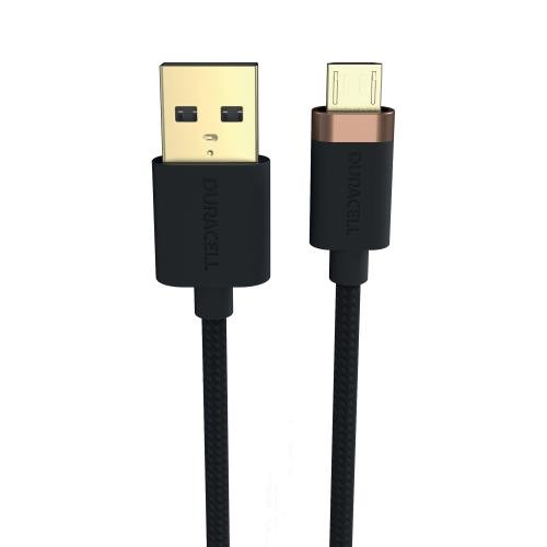 Cablu de date Duracell USB7013A, USB-A - MicroUSB, 1m (Negru)