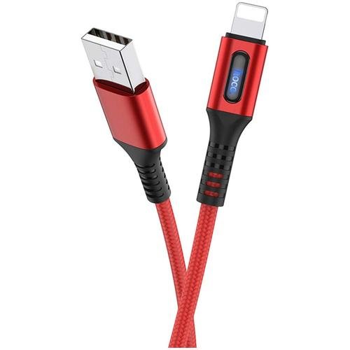 Cablu de Date HOCO U79 Admirable, USB la Lightning, 1.2m, 2.4A, Rosu