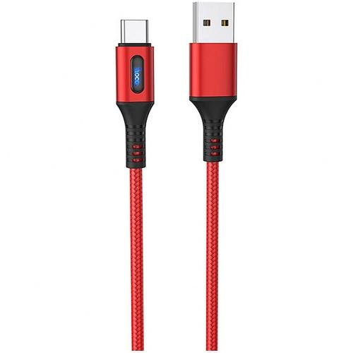 Cablu de Date HOCO U79 Admirable, USB - USB Type-C, 1.2m, 2.4A, Rosu