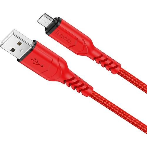 Cablu de Date HOCO X59 Victory, USB la MicroUSB, 1 m, 2.4A, Rosu
