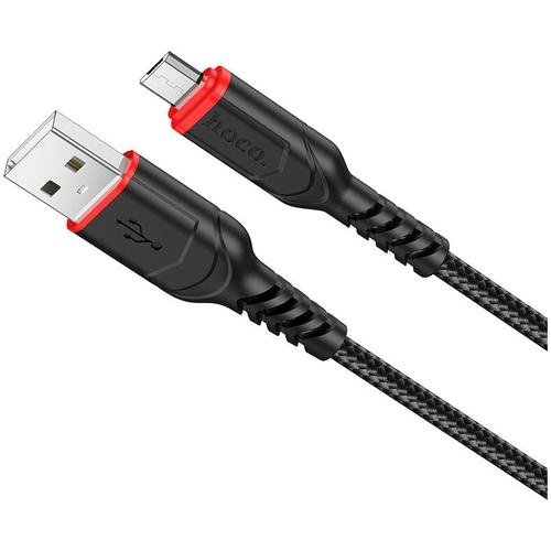 Cablu de Date HOCO X59 Victory, USB la MicroUSB, 1m, 2.4A, Negru