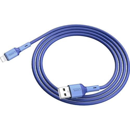Cablu de Date HOCO X65 Prime, USB la Lightning, 1 m, 2.4A, Albastru