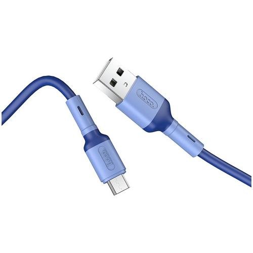 Cablu de Date HOCO X65 Prime, USB - MicroUSB, 1m, 2.4A, Albastru