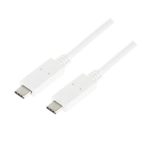 Cablu de date Logilink, CU0130, USB 3.2, USB Type-C (T) la USB Type-C (T), 0.5m, Alb