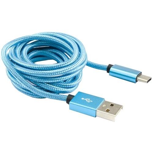 Cablu de date Sbox Fuity USB - Type C, Albastru