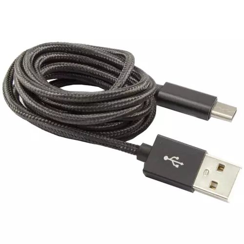 Cablu de date Sbox Fuity USB - Type C, Negru