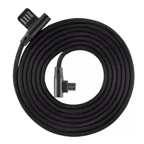 Cablu de date Sbox, USB - MicroUSB, Textil, 1.5 m, Negru