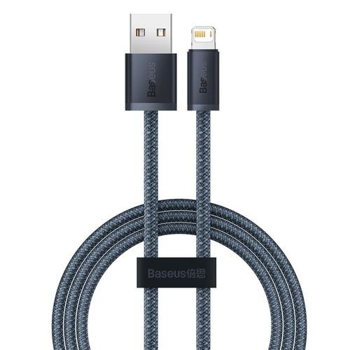 Cablu de date si incarcare, Baseus, Cablu USB la IP Lightning, 2.4A, 100cm, Gri