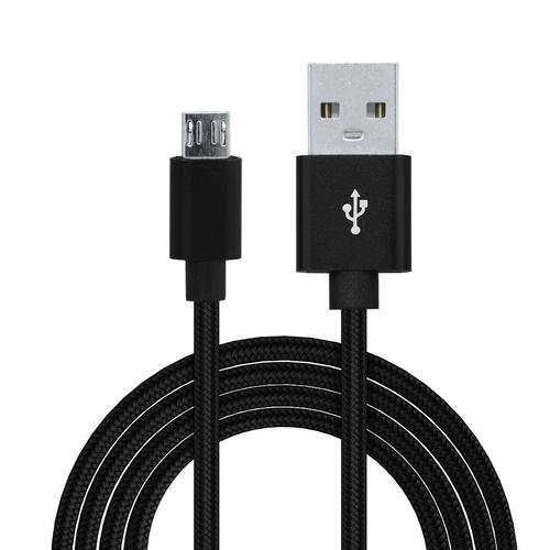 Cablu de date Spacer, USB 2.0 (T) la Micro-USB 2.0 (T), braided, retail pack, 0.5m, Negru