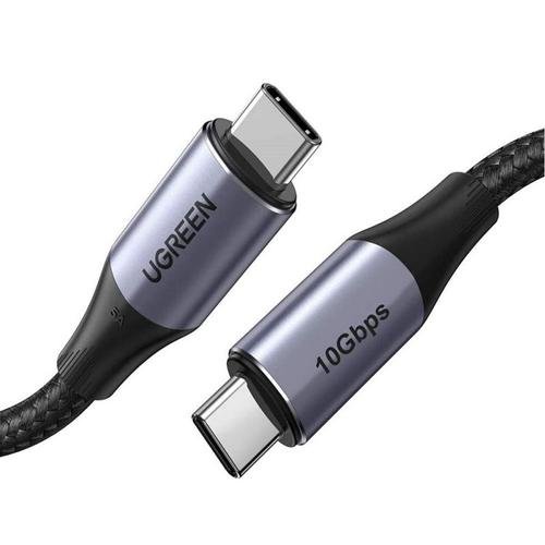 Cablu de date UGREEN US355, USB-C - USB-C, PD, 5A, 100W, 4K, 10 Gbps, 1m, Negru