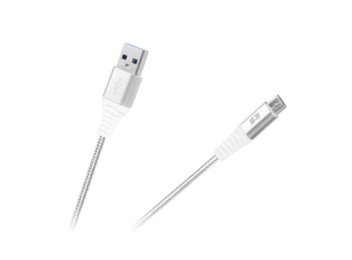 Cablu USB - micro USB Rebel 50 cm, alb