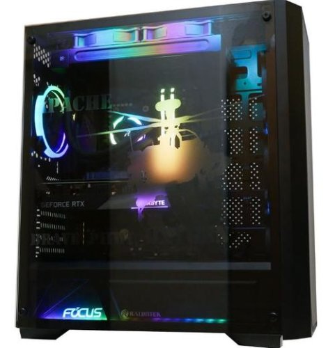 Calculator Sistem PC Gaming Apache (Procesor AMD Ryzen 5 5600X, 6 core, 3.7GHz up to 4.6GHz, 32MB, 16GB DDR4, 1TB SSD, NVIDIA GeForce RTX 3070 8GB GDDR6, No OS, Negru)
