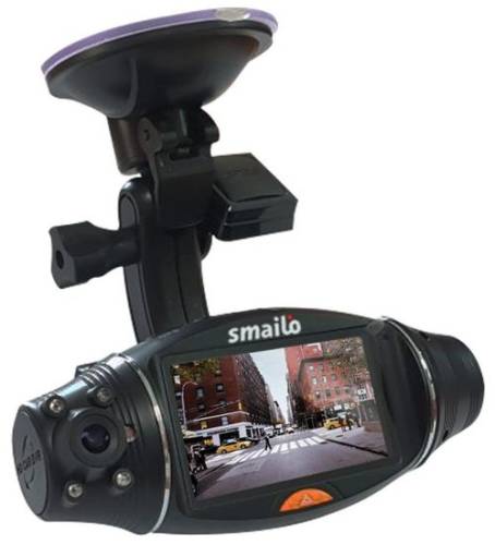 Camera video auto Smailo Street View, TFT LCD 2.7inch, GPS (Negru)