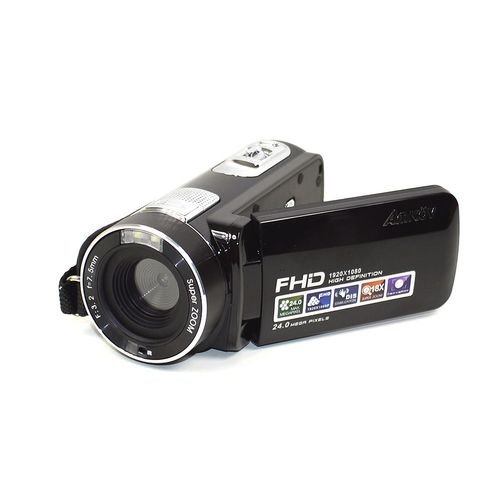 Camera video digitala Amkov DV161, Full HD, LCD 2.7inch, 24MP, Zoom digital 18x (Negru)