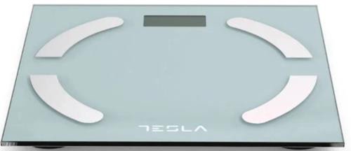 Cantar corporal de diagnostic Tesla BS301WX, 180kg, baterii 2xAAA, 30x30 cm, masurare masa musculara, nivel grasime, nivel de apa din corp (Alb)