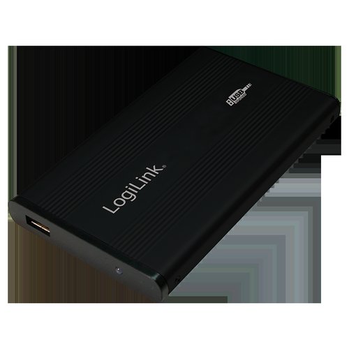 Carcasa HDD IDE de 2,5inch USB 2.0 Aluminiu, LogiLink UA0040B (Negru)
