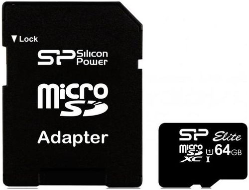 Card de memorie Silicon Power SMC00395, microSDXC, 64GB, Clasa 10 + Adaptor SD