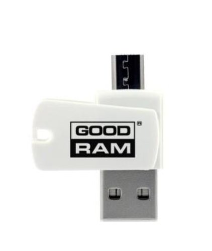 Card Reader Goodram, USB 2.0, Micro USB OTG, Alb