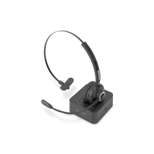 Casti Call Center Digitus DA-12211, Bluetooth, microfon, cu statie andocare (Negru)