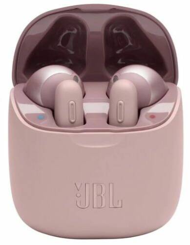 Casti Stereo JBL Tune 220TWS, True Wireless, JBL Pure Bass Sound, Bluetooth, Apeluri Hands-free, Autonomie 19h (Roz)