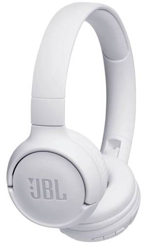 Casti Stereo JBL Tune 500, Bluetooth, Pure Bass Sound, Hands-free Call, Microfon (Alb)