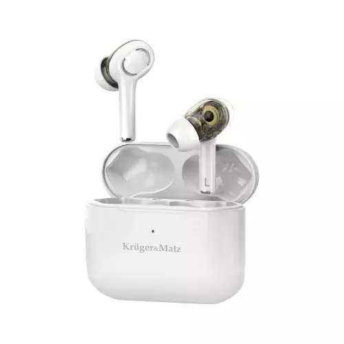 Casti True Wireless in ear Kruger&Matz M4 PRO, Bluetooth 5.0 (Alb)
