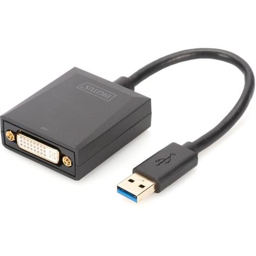 Convertor USB 3.0, DVI, 10 cm, Digitus