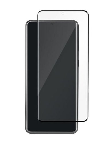 Folie Protectie Sticla Zmeurino Full Body 3D Curved, pentru SAMSUNG Galaxy S21 Ultra (Transparent/Negru)