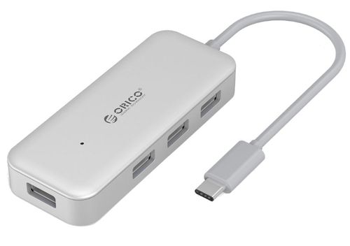 Hub USB Orico TC4U-U3, 4x USB 3.0 (Argintiu)