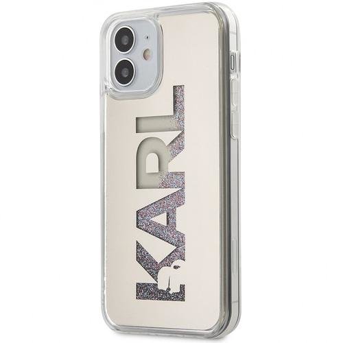 Husa de protectie Karl Lagerfeld Liquid Glitter Multi Mirror pentru Apple iPhone 12 mini (Argintiu)