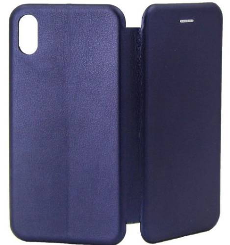 Husa flip cover Senno leather pentru apple iphone xs max (albastru)