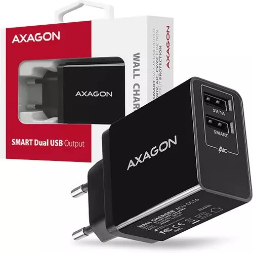 Incarcator retea AXAGON ACU-DS16, Smart Charging, 2x USB-A