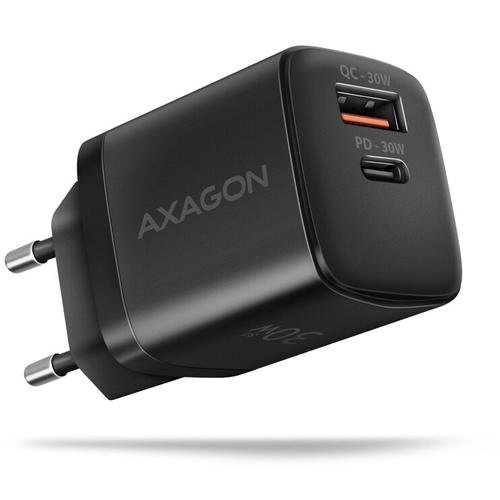 Incarcator retea AXAGON ACU-PQ30, 30 W, PD 3.0, QC 4+, 1x USB-C, 1x USB-A (Negru)