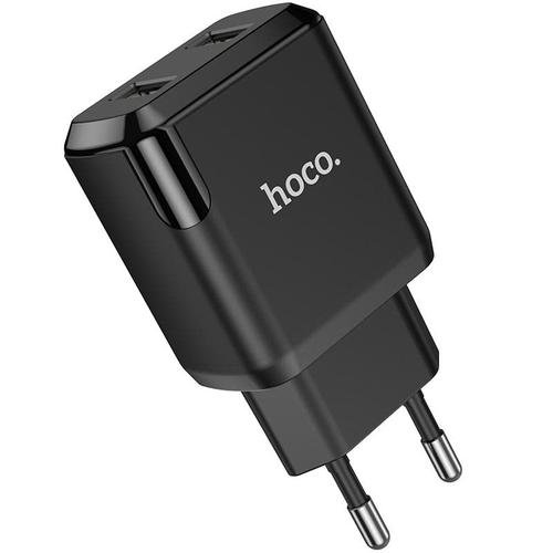 Incarcator Retea HOCO N7 Speedy, 10.5W, 2 x USB, cablu MicroUSB, Negru