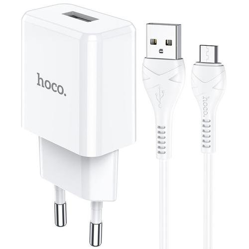Incarcator Retea HOCO N9 Especial, 10.5W, 1 x USB, cablu MicroUSB, Alb
