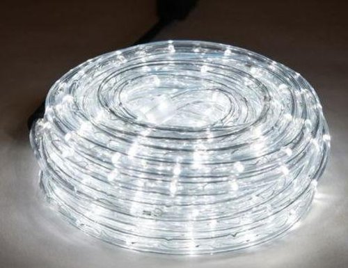 Instalatie tub luminos LED Flink FK-TL13-10M-L24-WH, 13 mm, 240 leduri, 10 m, Alimentare inclusa (Alb)