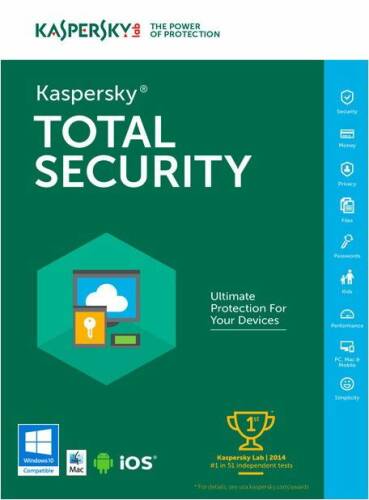 Kaspersky Total Security 2019, 1 PC, 1 an, Reinnoire, Electronica