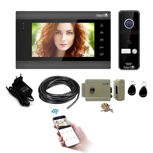 Kit VideoInterfon Smart Mentor SYKT004 WiFi, Monitor Interfon Yala acces 1 locatie 7" HD 2MP Card Acces SDCard InfraRed Senzor de miscare