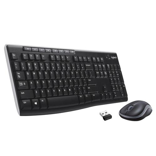 Kit wireless tastatura + mouse Logitech MK270, Negru
