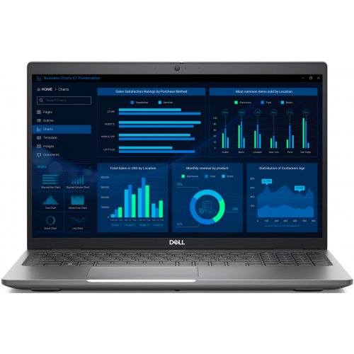 Laptop Dell Precision 3581 (Procesor Intel® Core™ i9-13900H (24M Cache, up to 5.40 GHz), 15.6inch FHD, 32GB, 1TB SSD, nVidia RTX A2000 @8GB, Linux, Gri) 